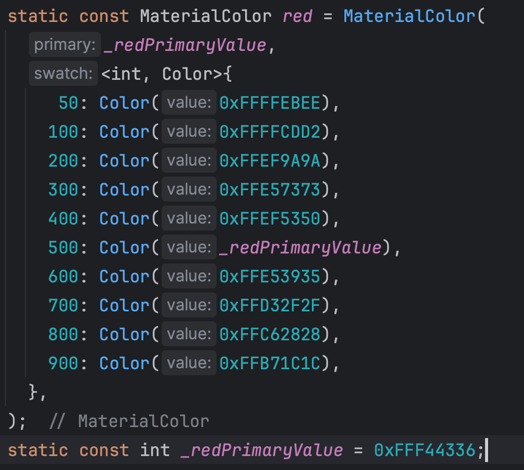 Figure 8: const color