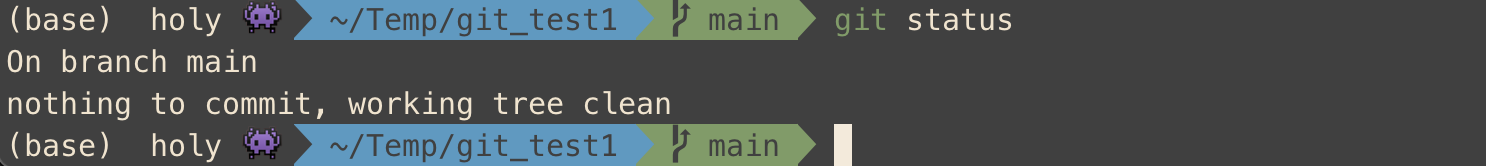 Figure 4: clean git status