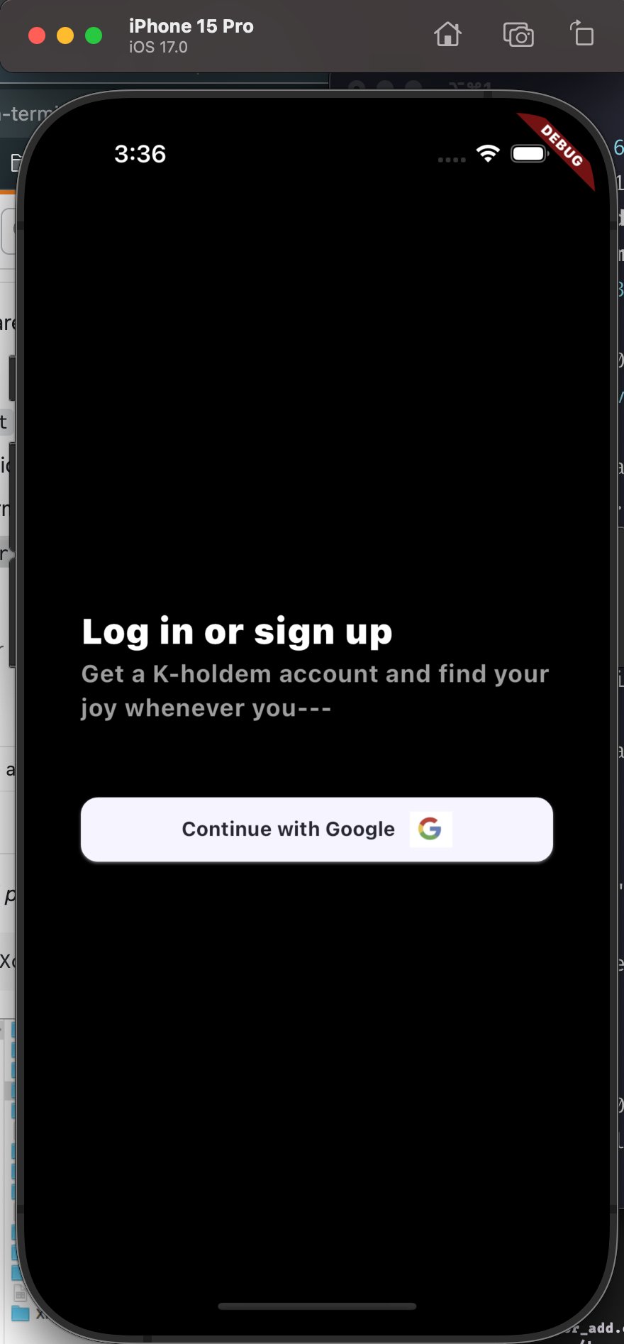 Figure 7: ios simulator