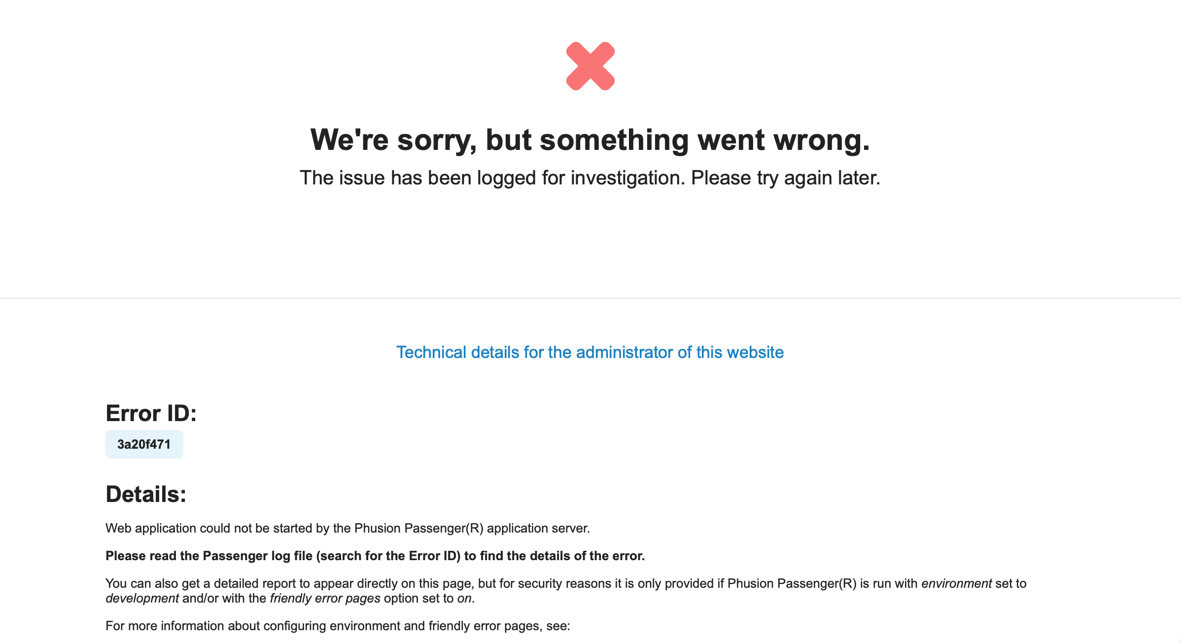 Figure 49: passenger error