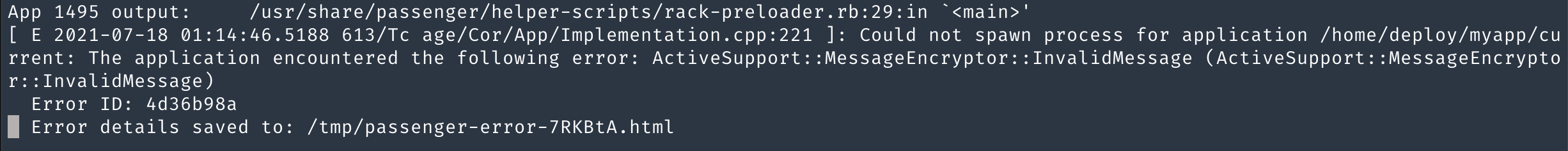 Figure 52: passenger error