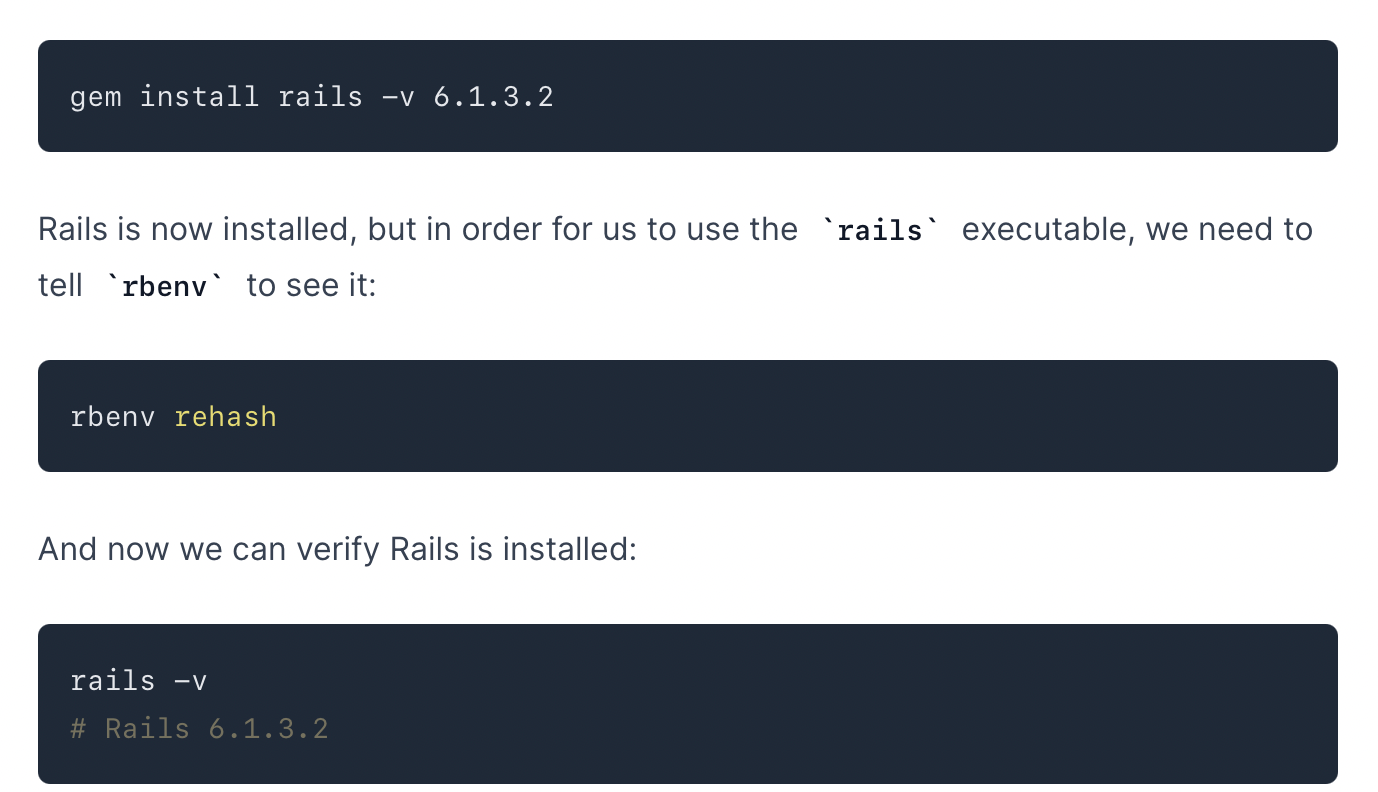 Figure 2: rails install