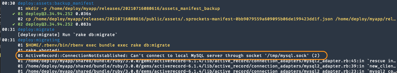 Figure 45: socket error